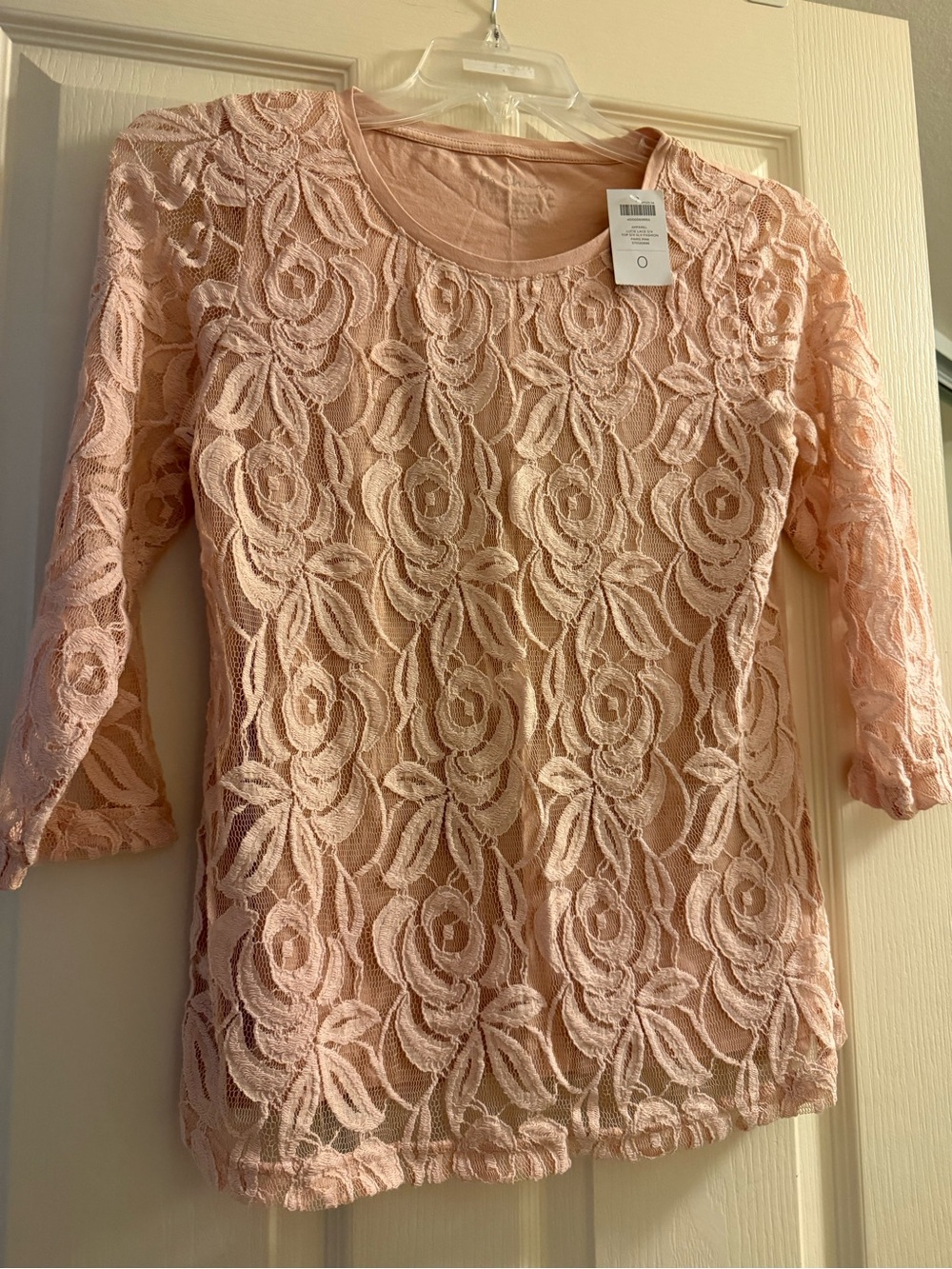 Chico's Dusty Pink Lace Blouse